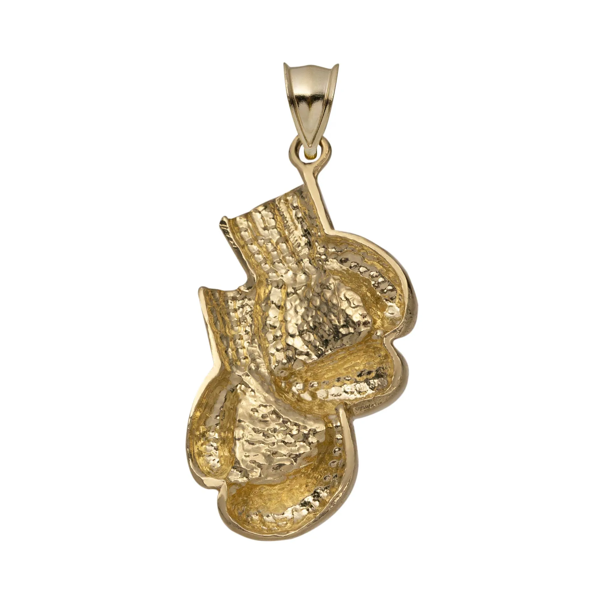 1 3/8" Boxing Gloves Pendant 10K Yellow Gold