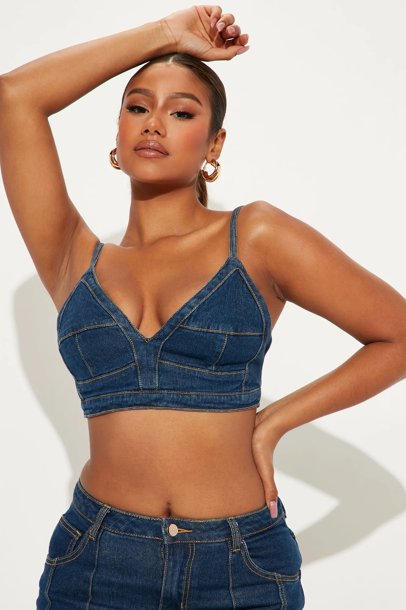 All About Me Denim Skirt Set - Denim
