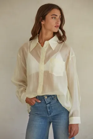 Athena Sheer Lyocell Button Down Shirt