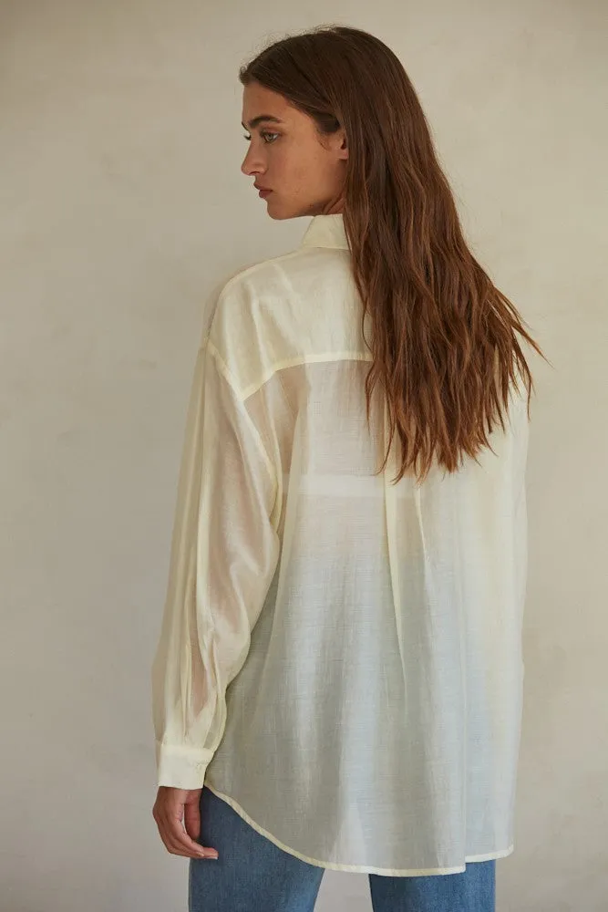 Athena Sheer Lyocell Button Down Shirt