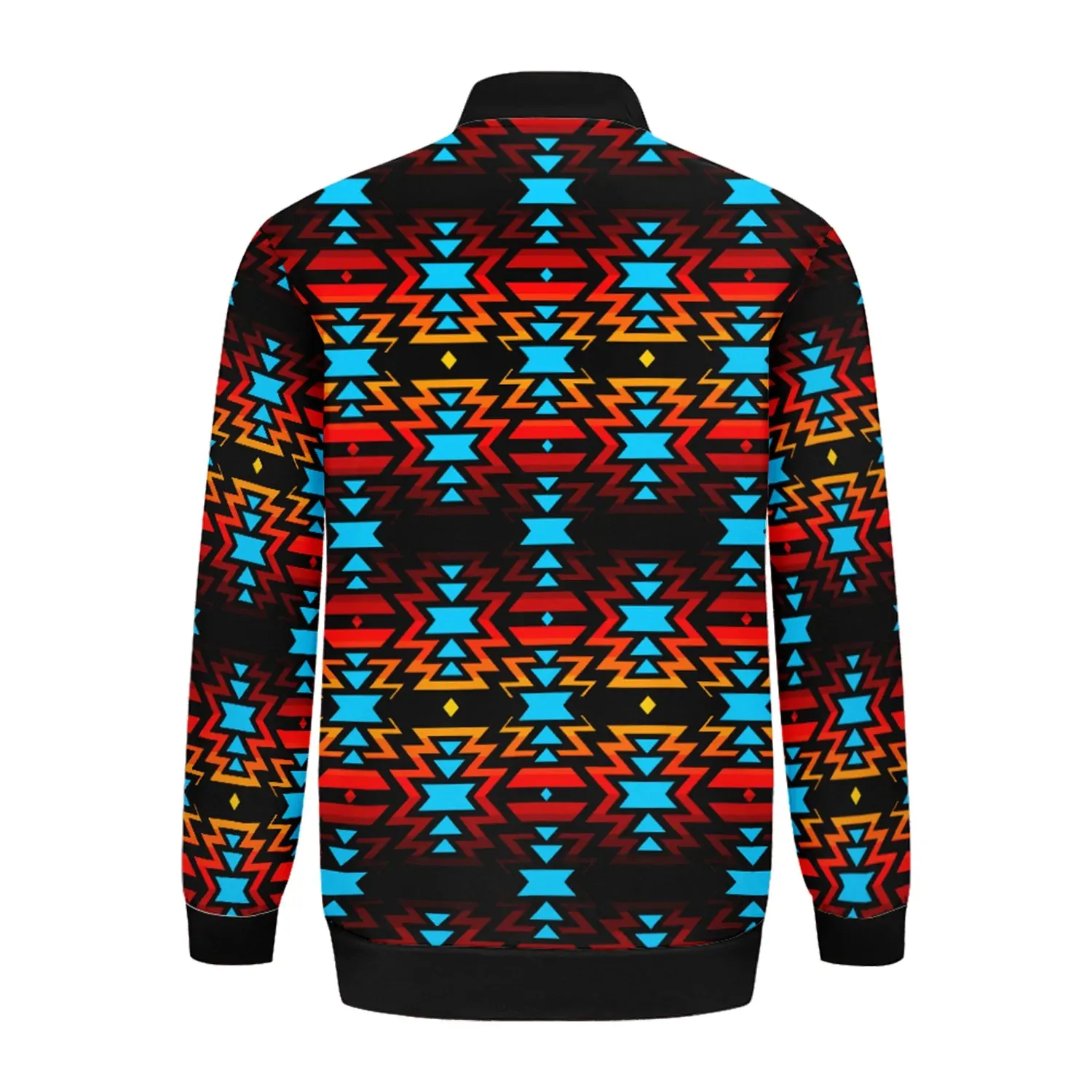 Black Fire and Sky Youth Zippered Collared Lightweight Jacket