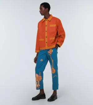 Bode Society Club wool blouson jacket