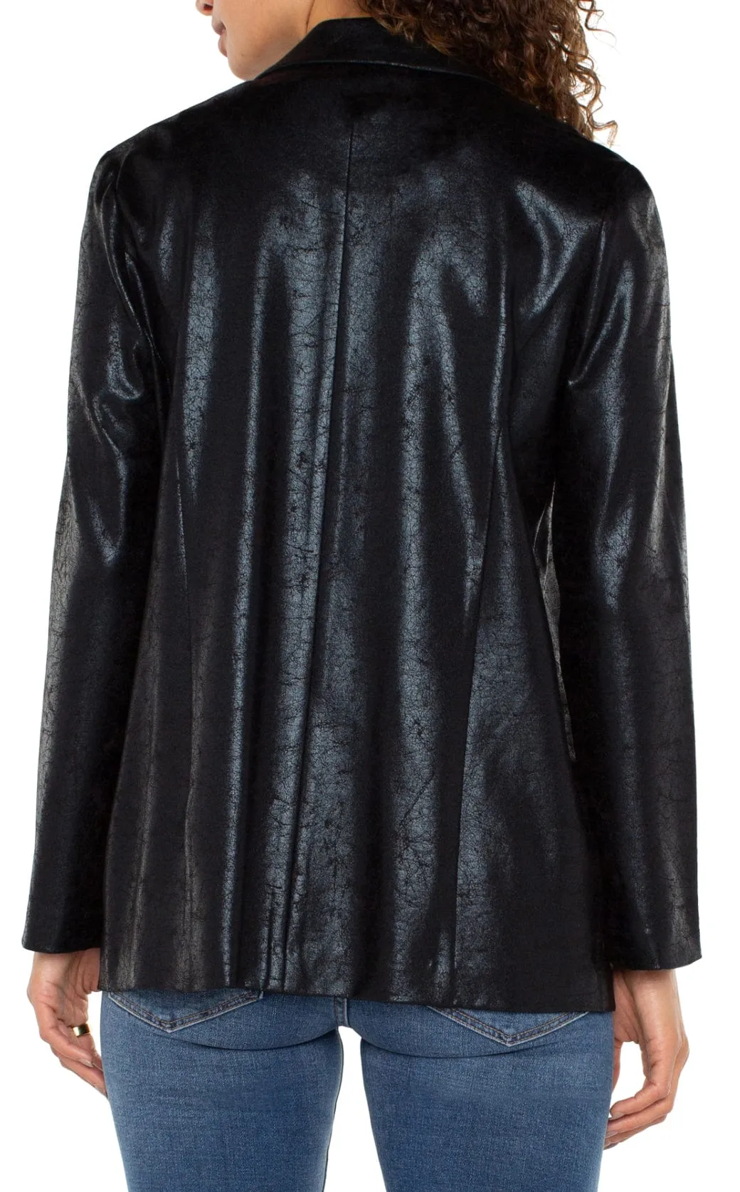 Boyfriend Blazer - Black Crackle