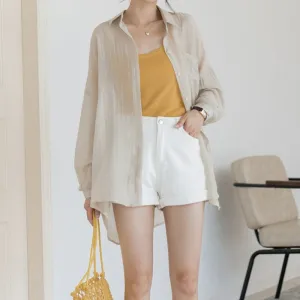 Breathable Sun Protection Shirt Women Thin Chiffon Blouse