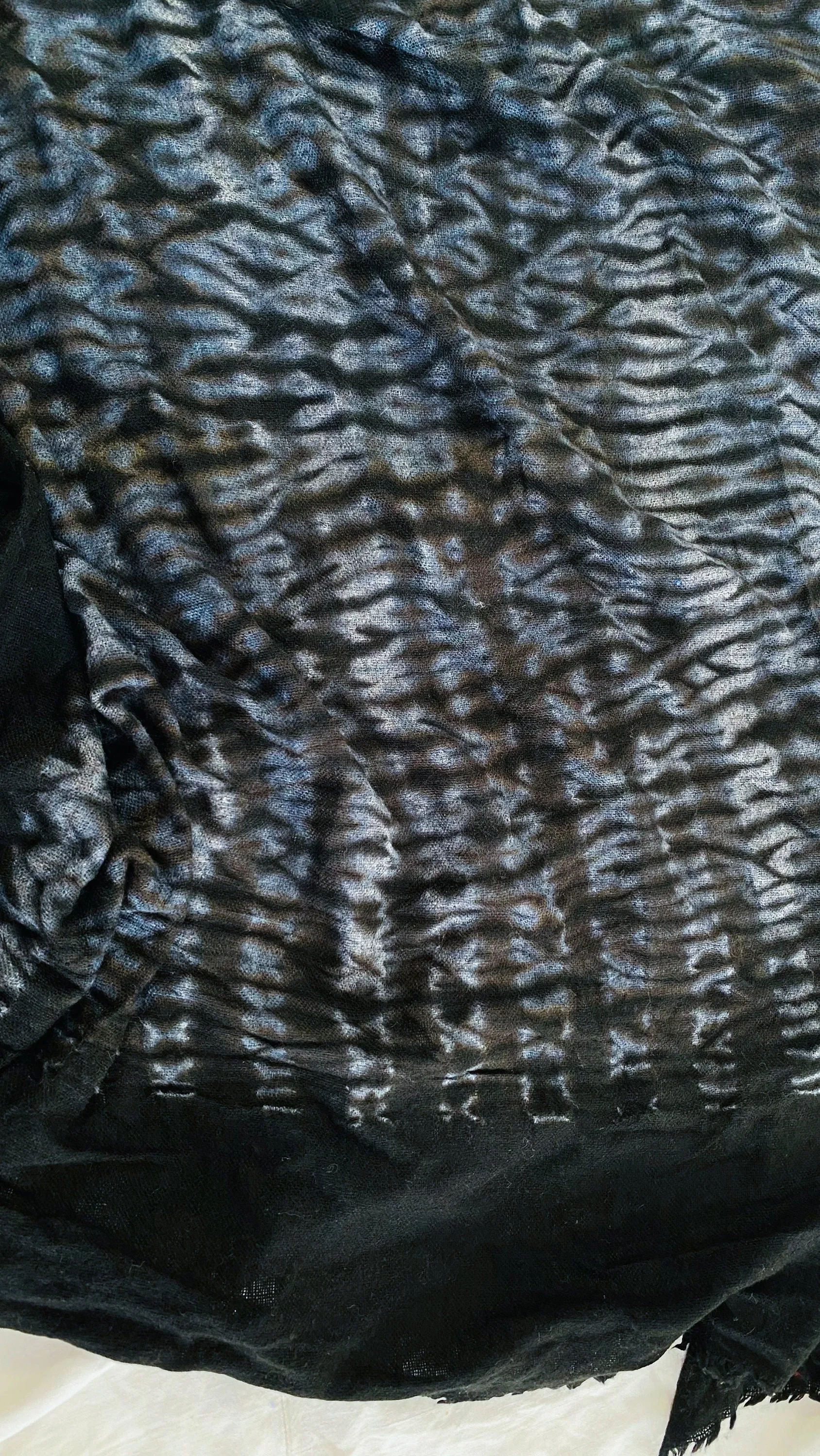 Cashmere & Wool Tie Dye Shawl, Wrap, Scarf.