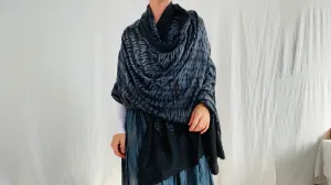 Cashmere & Wool Tie Dye Shawl, Wrap, Scarf.