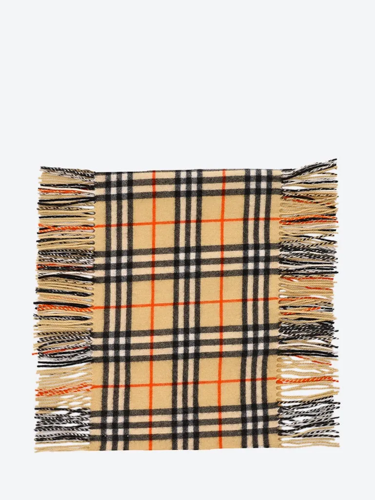 Check cashmere scarf