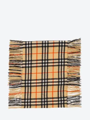 Check cashmere scarf