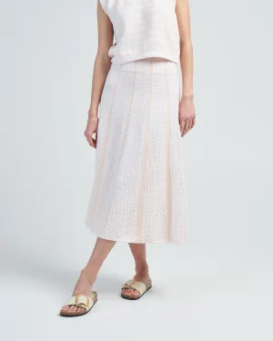chevron knit flowing skirt