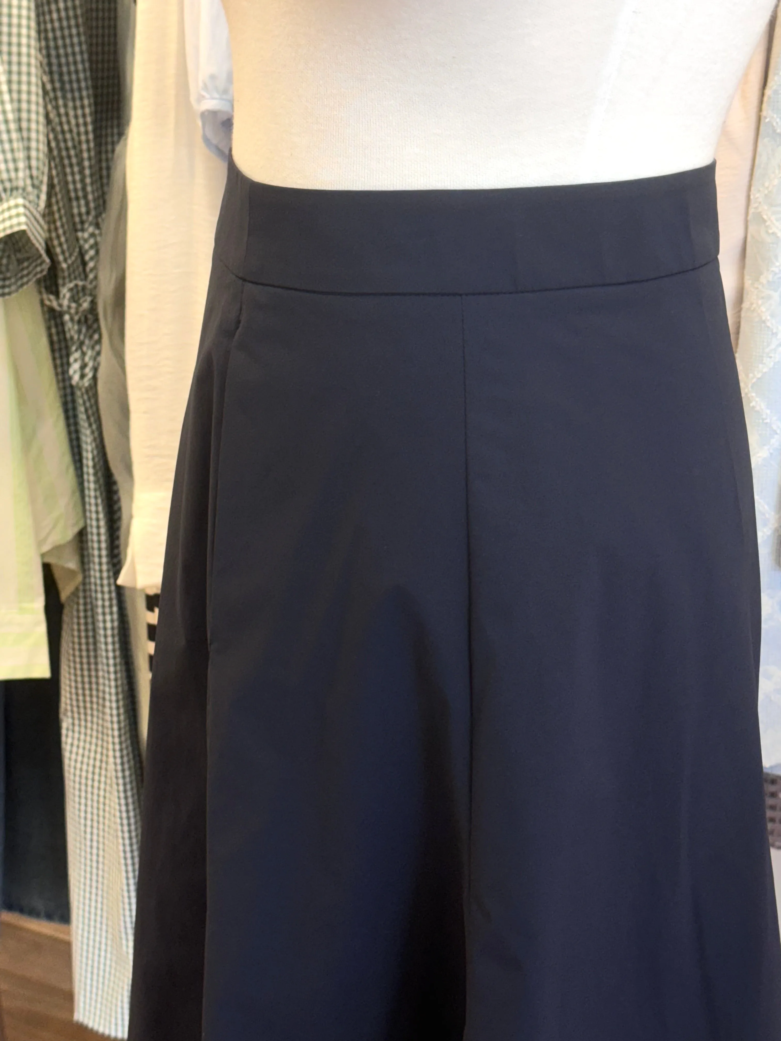 Classic Black Long Midi Skirt