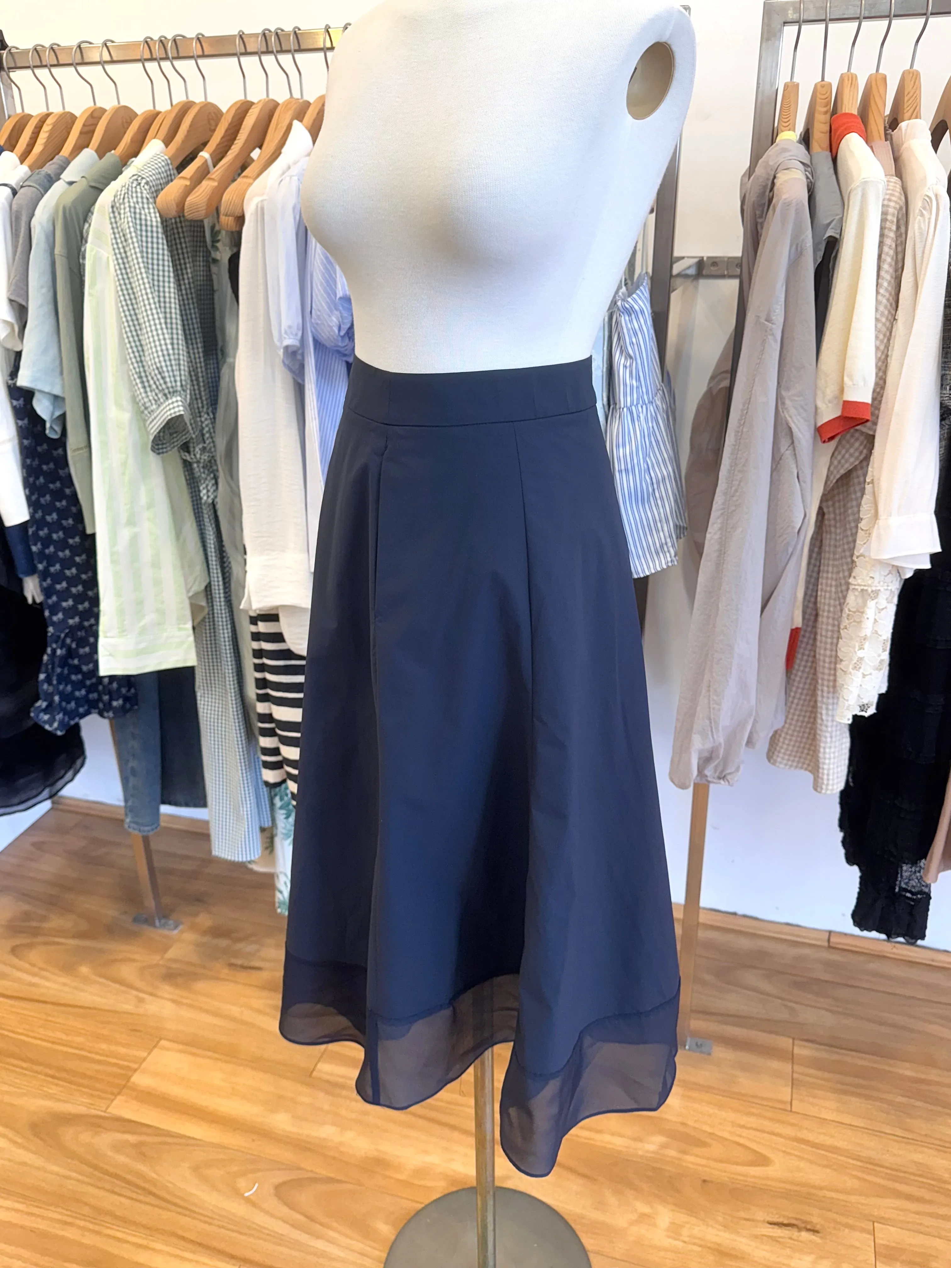 Classic Black Long Midi Skirt