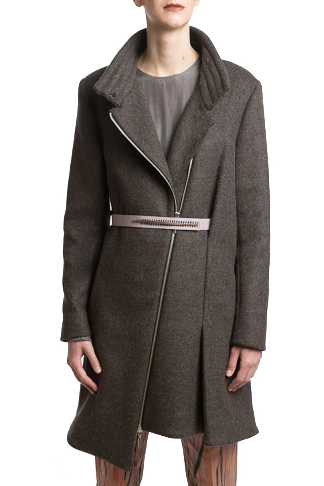 Coat in Grey Melange