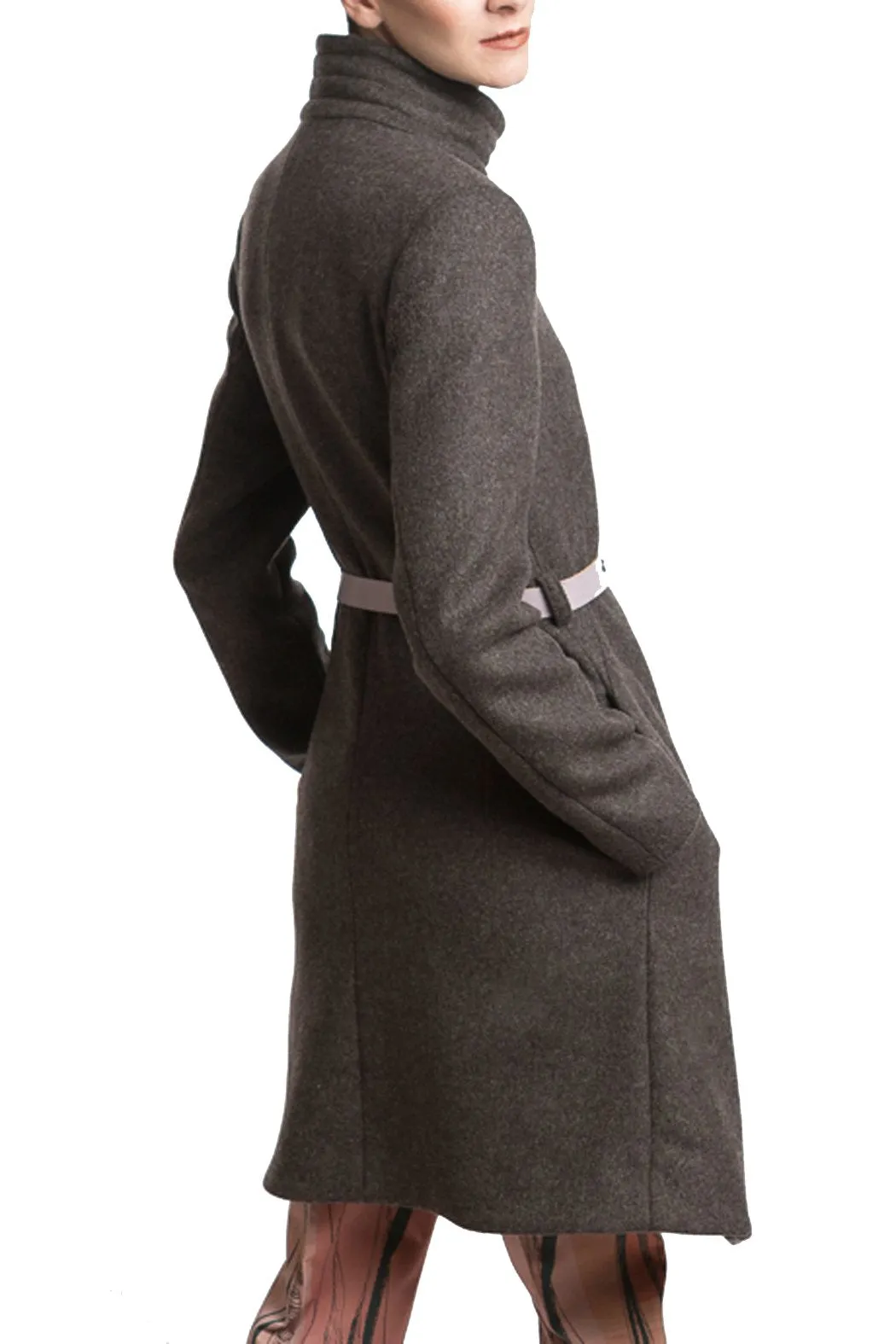 Coat in Grey Melange