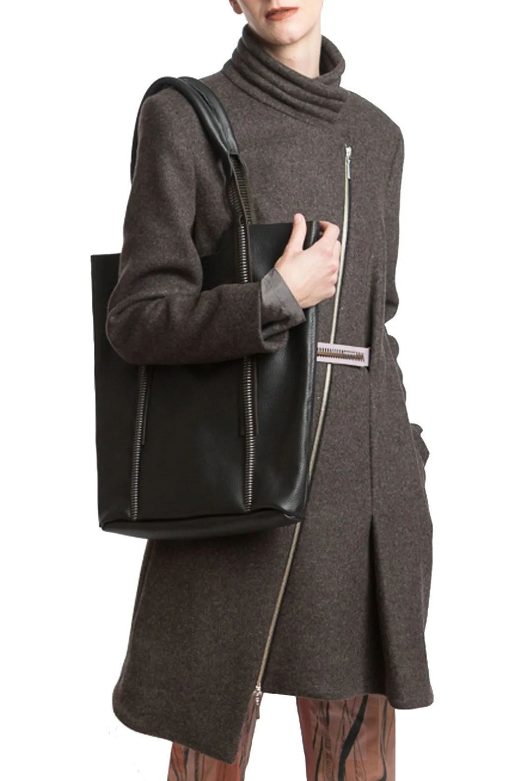 Coat in Grey Melange