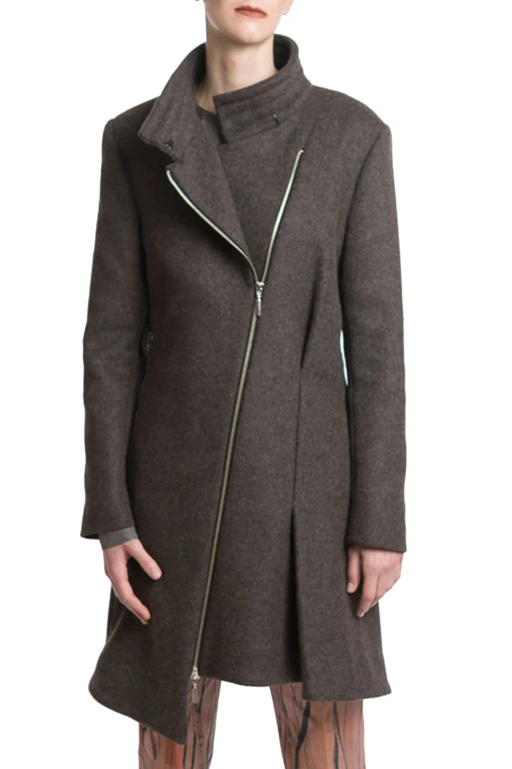 Coat in Grey Melange
