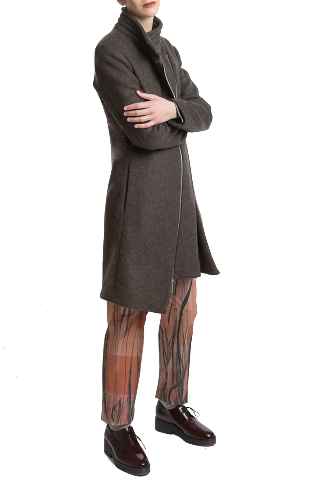 Coat in Grey Melange