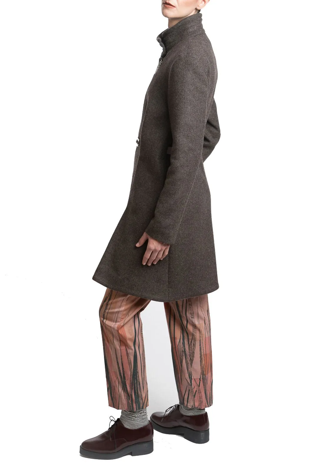 Coat in Grey Melange