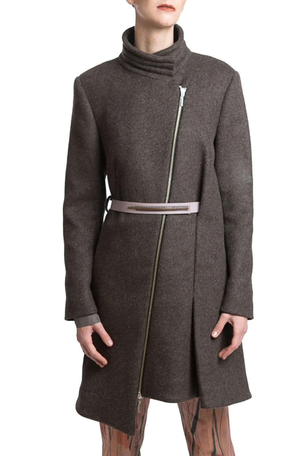 Coat in Grey Melange