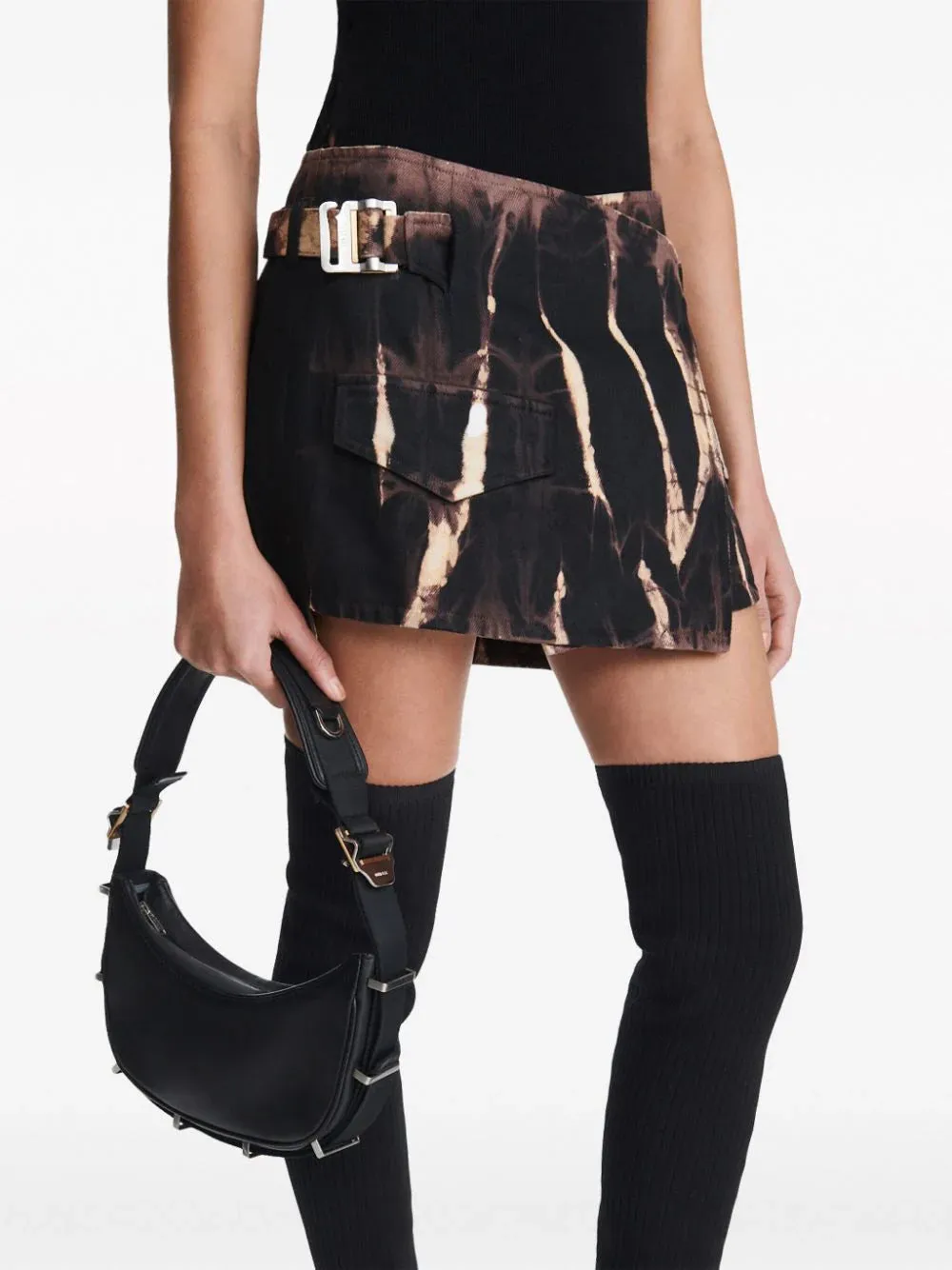 Denim Wrap Mini Skirt
