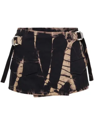 Denim Wrap Mini Skirt