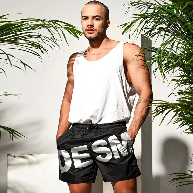 DESMIIT Loose Swim Shorts Beach Pants Trendy Light