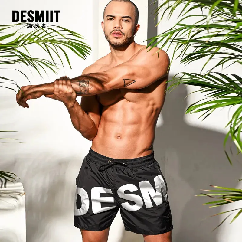 DESMIIT Loose Swim Shorts Beach Pants Trendy Light