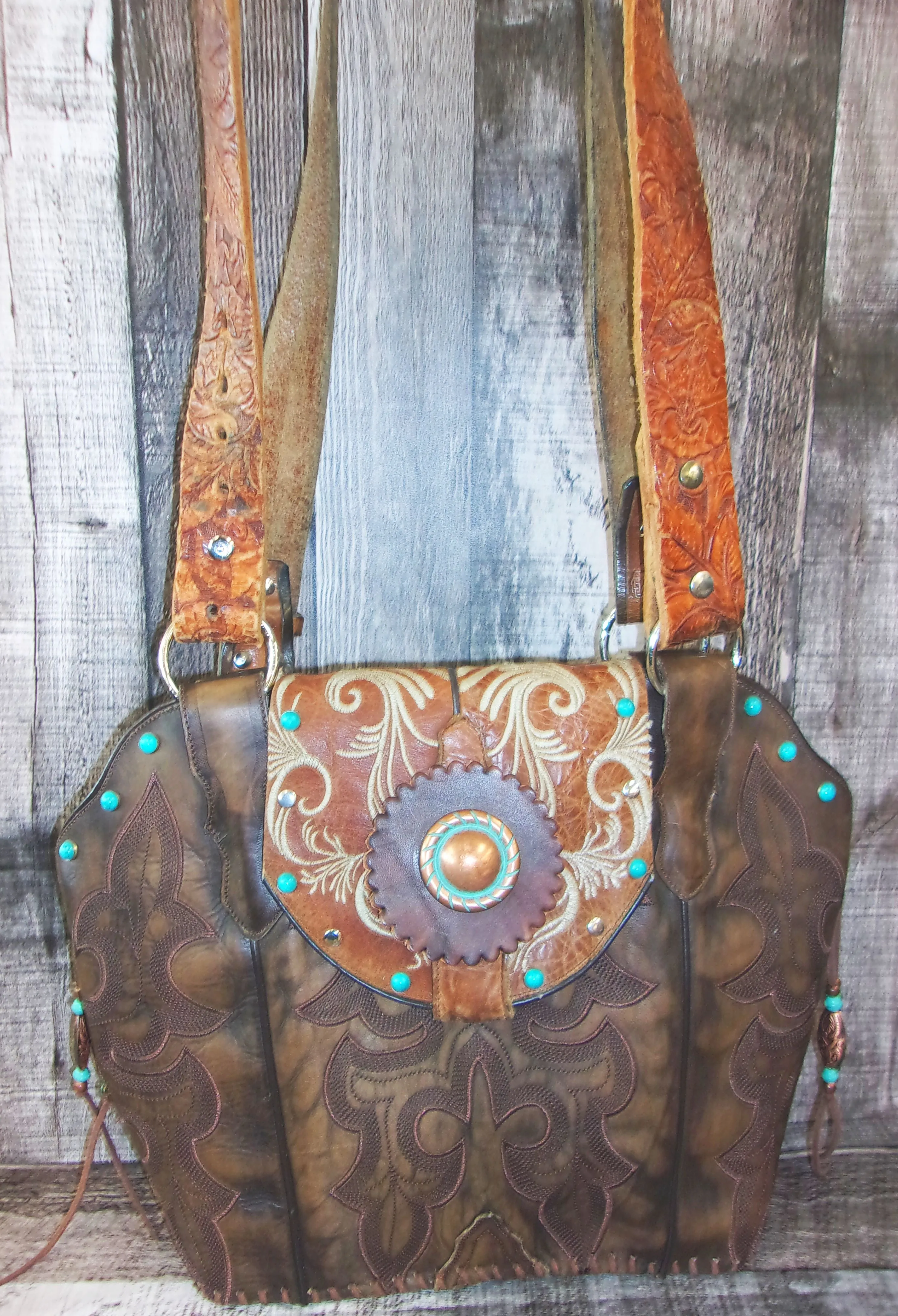 Double Cowboy Boot Purse DB327