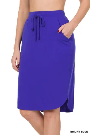 DS IO SELF TIE TULIP HEM SKIRT WITH SIDE POCKETS