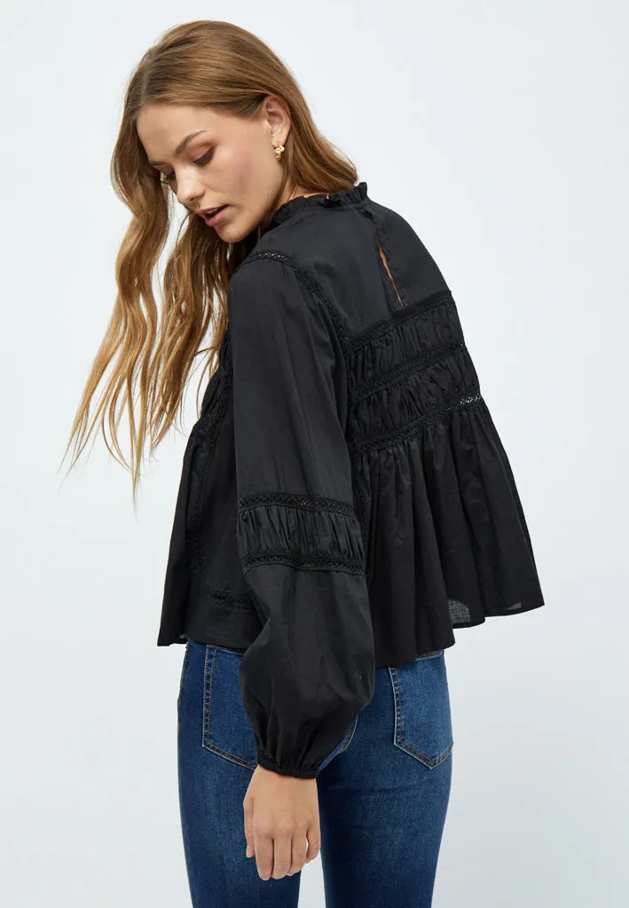 DSFelix Lace Detailed Blouse - Black