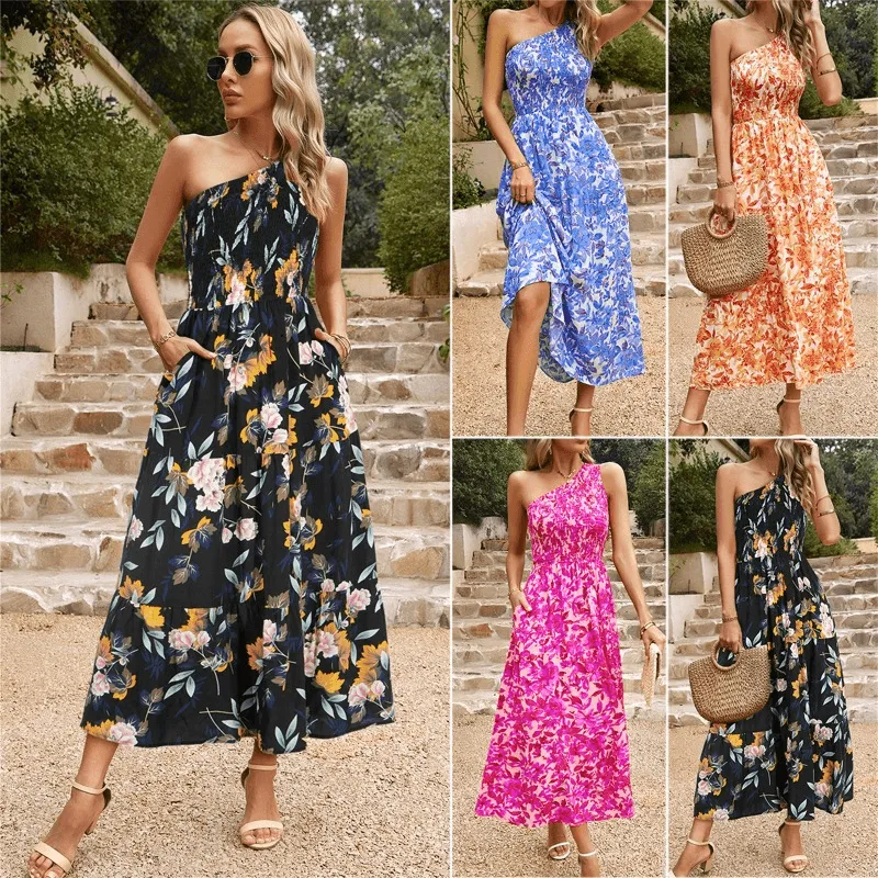 Elegant Summer Vibes Off Shoulder Floral Dress