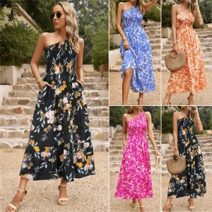 Elegant Summer Vibes Off Shoulder Floral Dress
