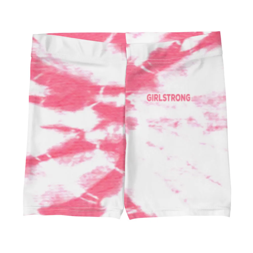 ELEVATED ESSENTIALS, SLIM AND SCULPT SHORTS PINK TIE DYE