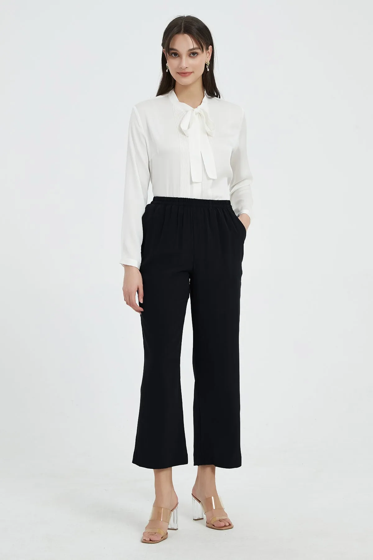 Fairleigh Washable Silk Tie Neck Blouse