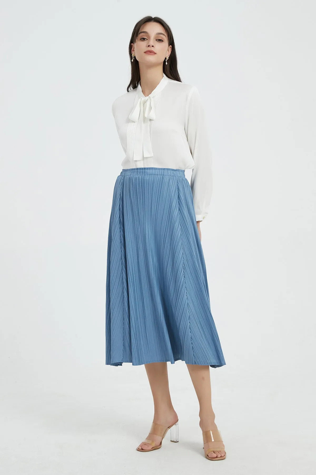 Fairleigh Washable Silk Tie Neck Blouse