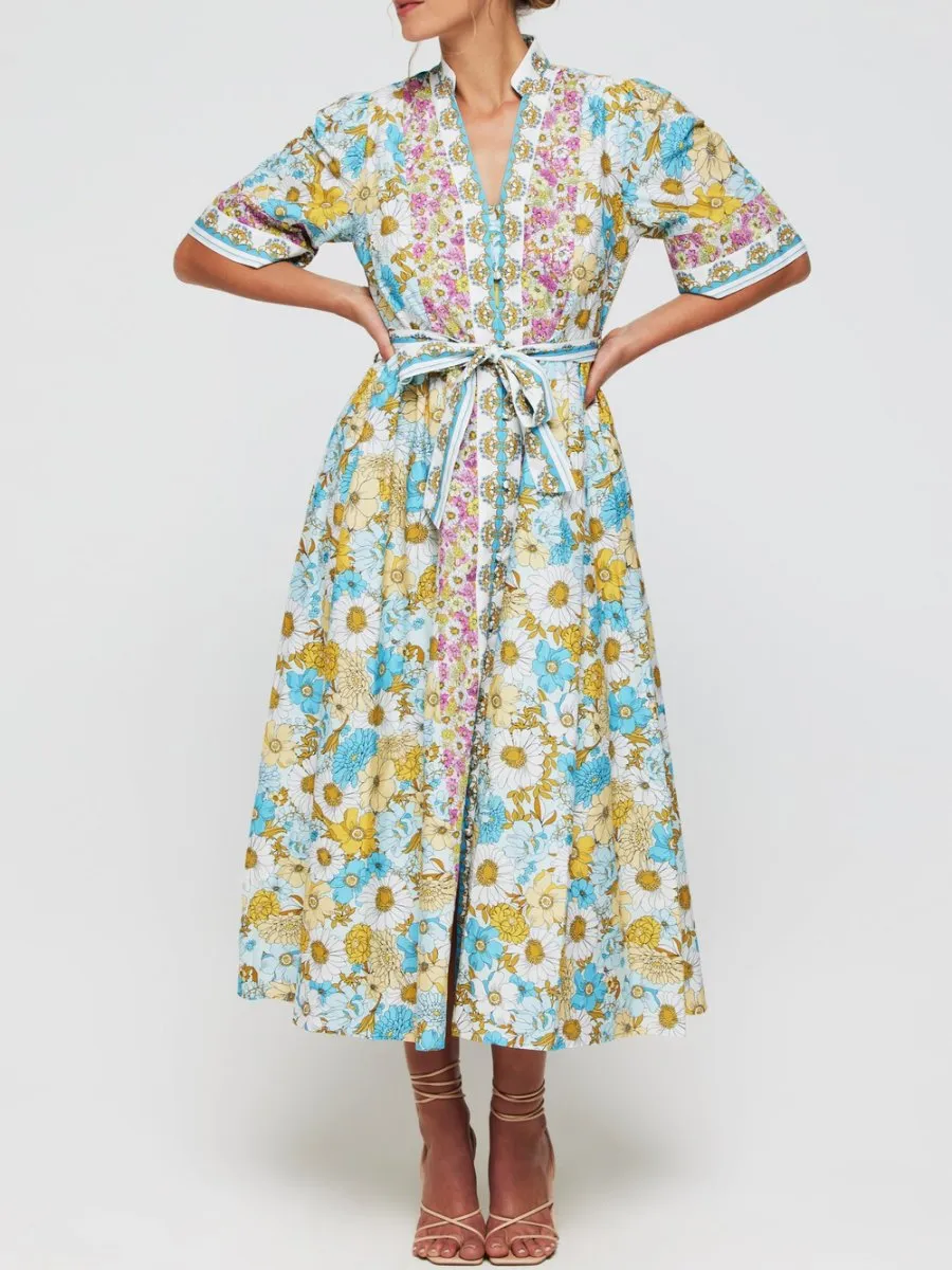 Floral Elegant Shirt Dress