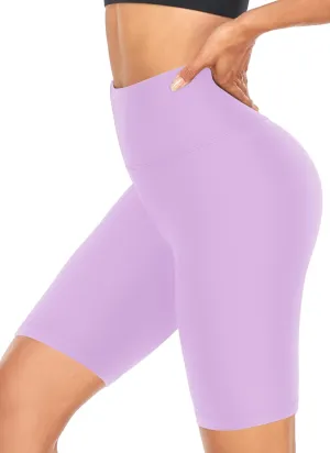 FULLSOFT 8" High Waisted Biker Shorts for Women-Tummy Control Athletic Workout Running Yoga Gym Dance Shorts