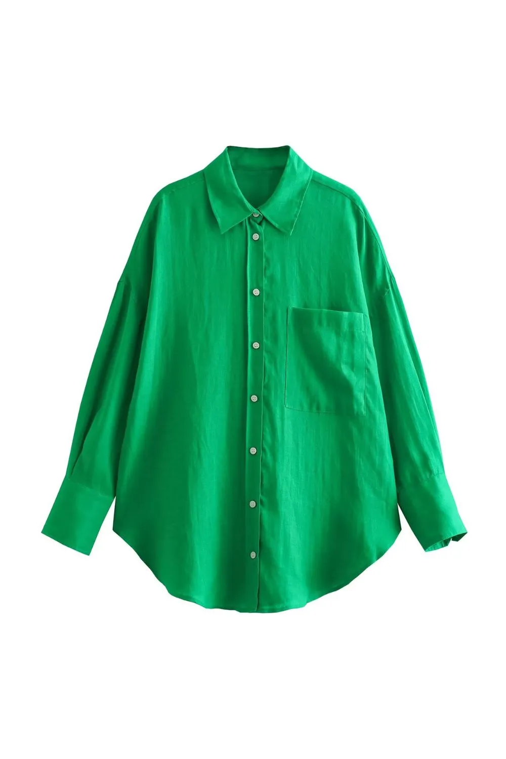 'Harriet' Solid Color Long-sleeve Shirt（6 Colors)