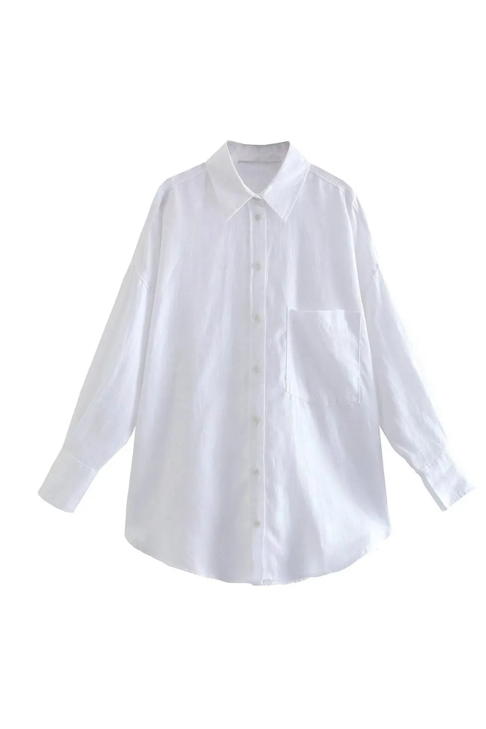 'Harriet' Solid Color Long-sleeve Shirt（6 Colors)