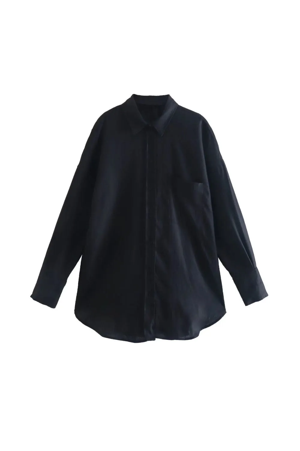 'Harriet' Solid Color Long-sleeve Shirt（6 Colors)