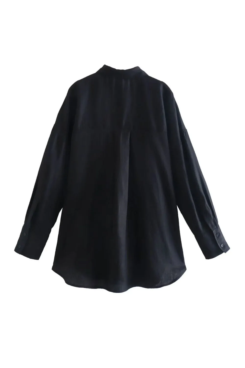 'Harriet' Solid Color Long-sleeve Shirt（6 Colors)