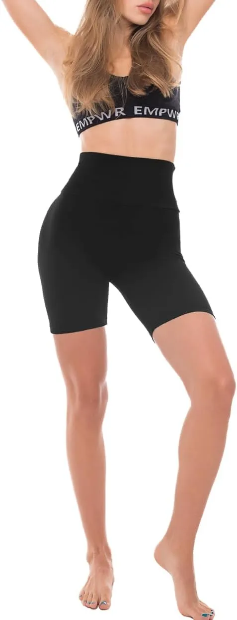 Ipletix 2 Pack Biker Shorts Women, 6" High Waisted Yoga Running Workout Spandex Shorts