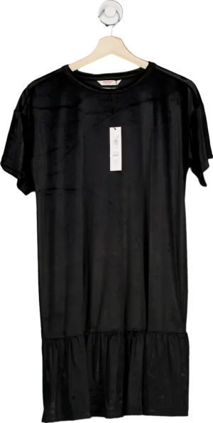 John Lewis Black Velvet Jersey Dress UK S