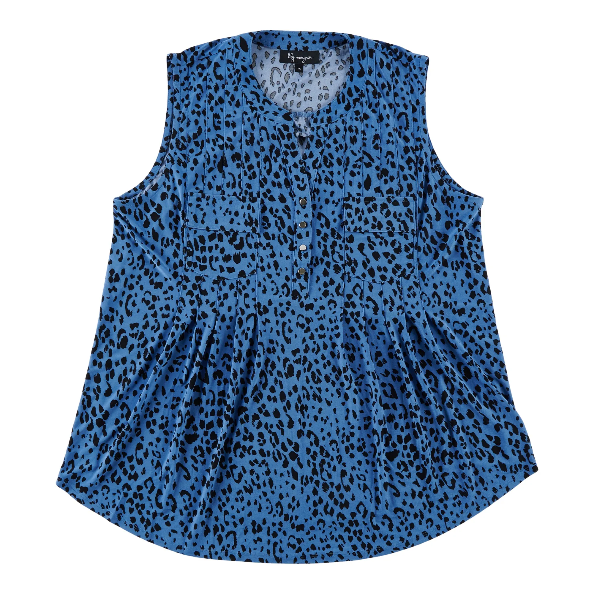 lily morgan Women's Plus Spring Flair Pintuck Top
