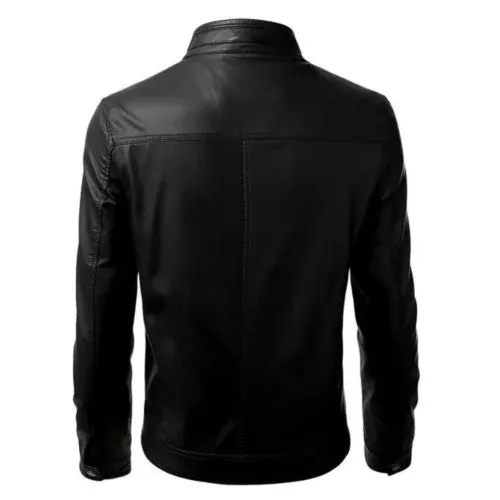 Men Faux Leather Jacket MOD