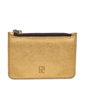 Metallic Gold Leather Coin Purse
