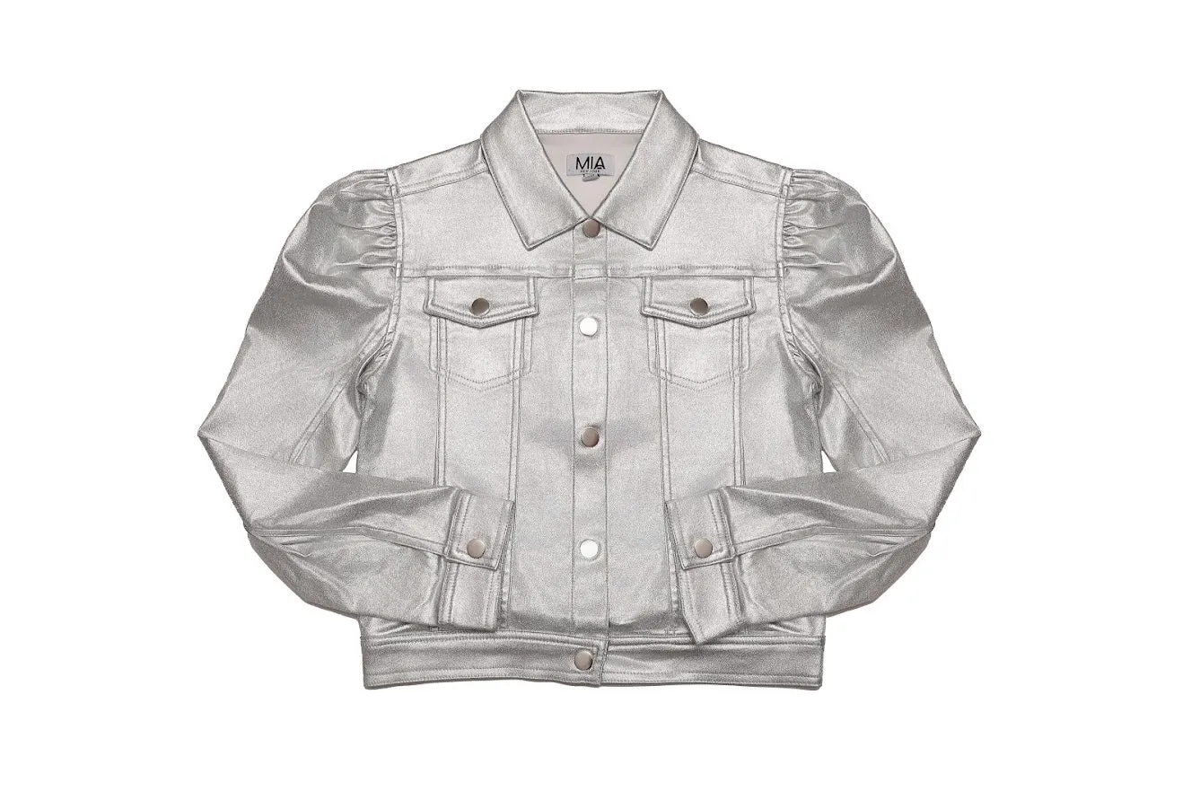 MIA Silver Puff Sleeve Jacket