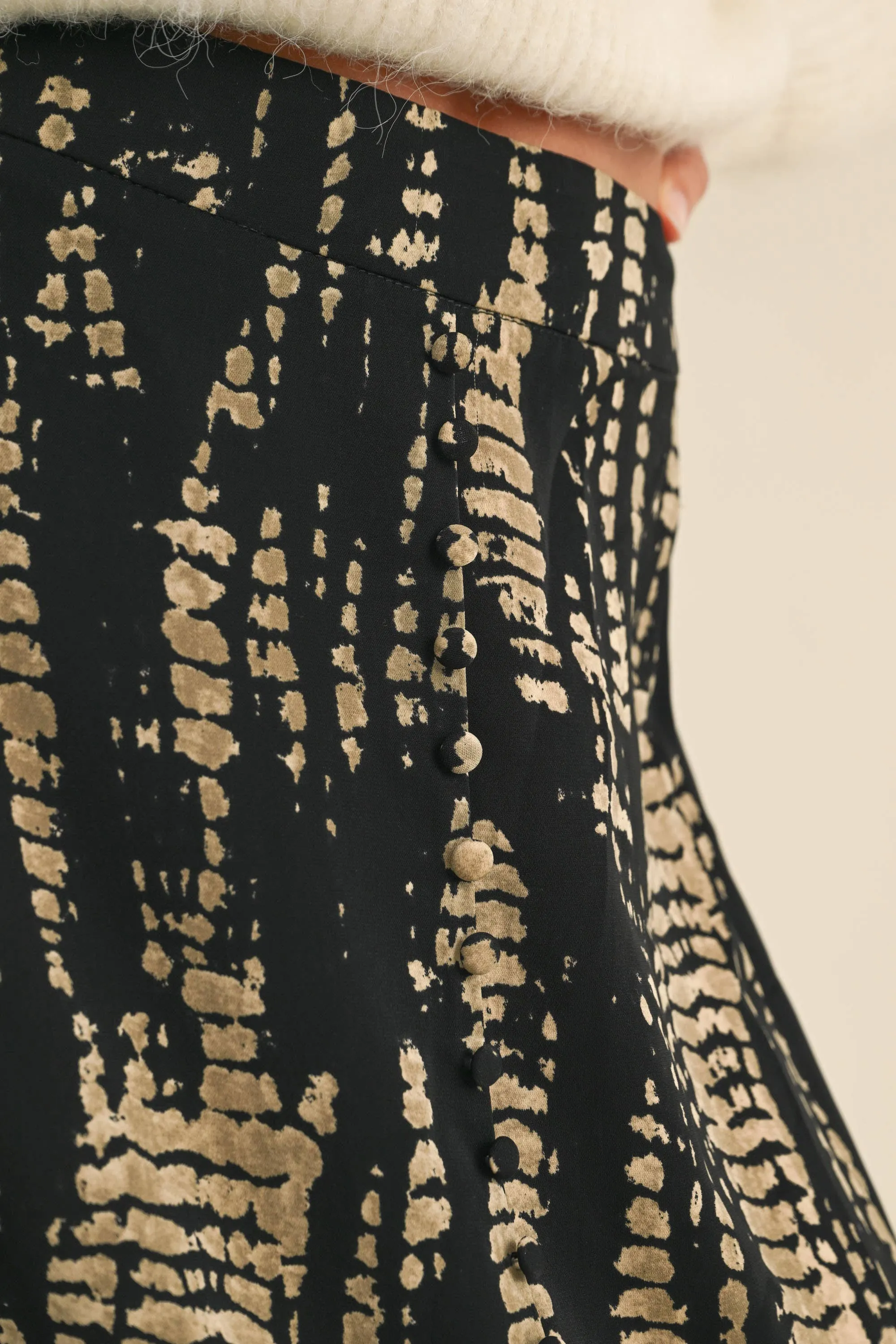 Multi Pattern Long Skirt