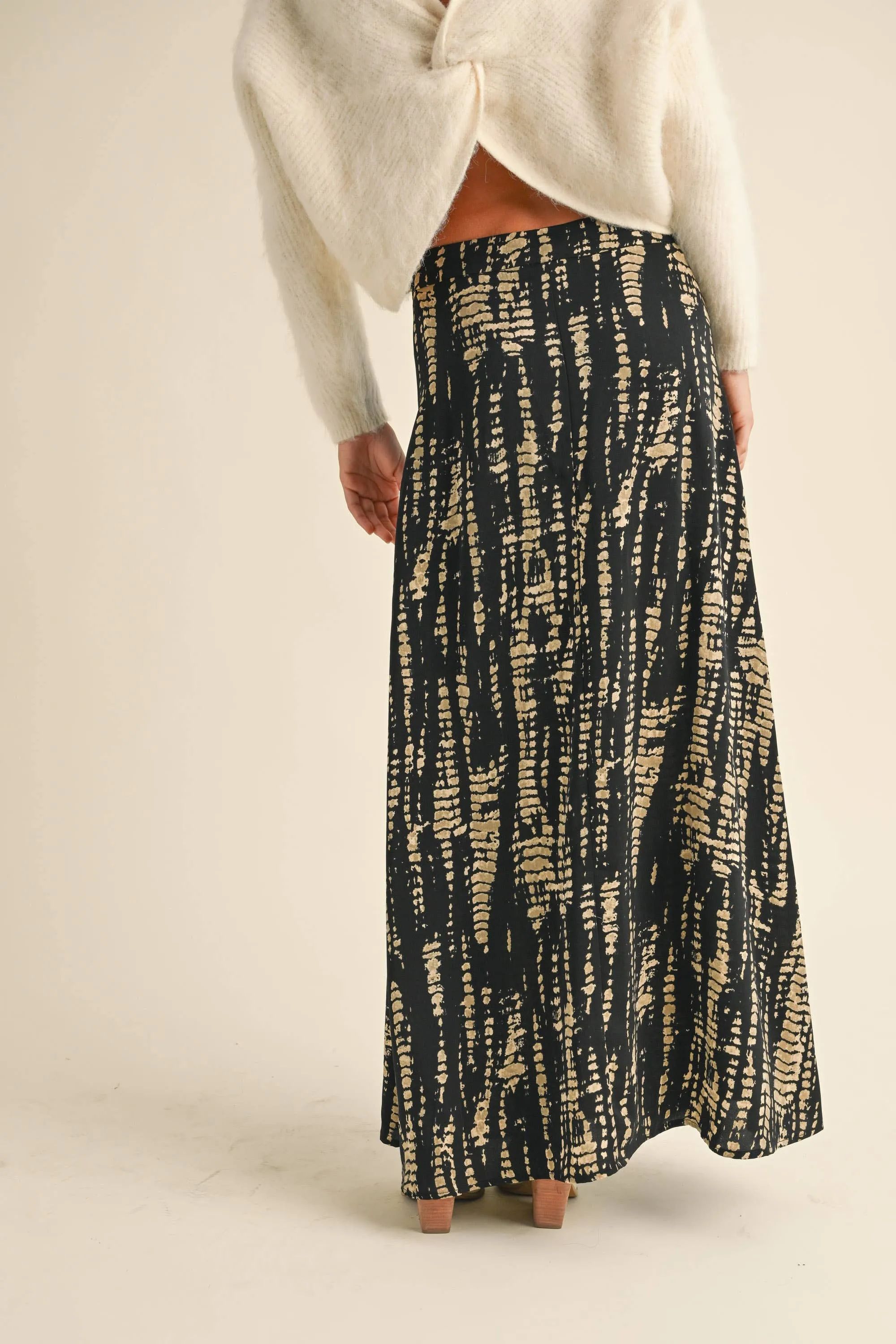 Multi Pattern Long Skirt
