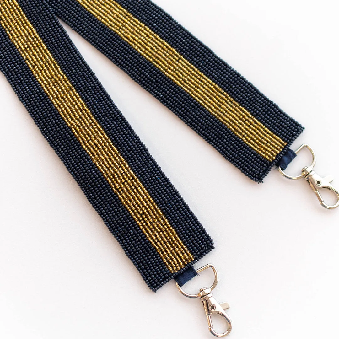 One Team One Dream Beaded Purse Strap, Blue Gold