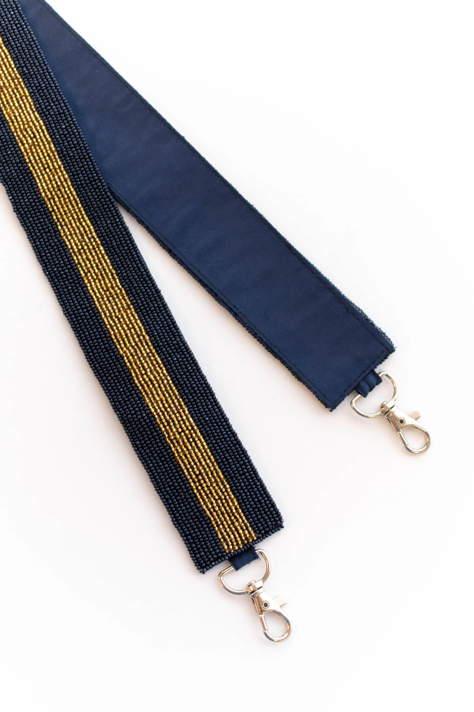 One Team One Dream Beaded Purse Strap, Blue Gold